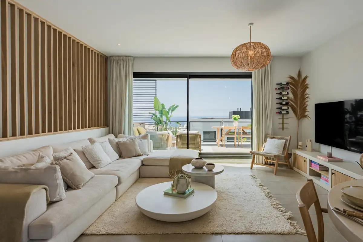 Living room of Detached homes for sale in Mijas  with Private garden and Swimming Pool