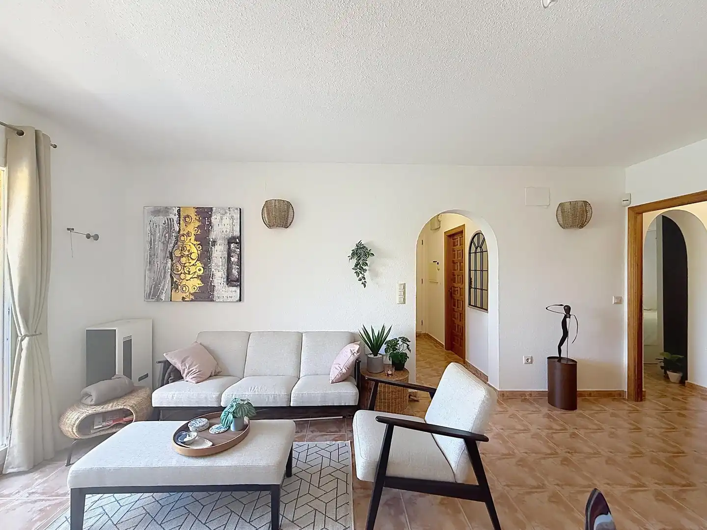 Sala d'estar de Apartament en venda en Benitachell / El Poble Nou de Benitatxell amb Aire condicionat, Calefacció i Terrassa