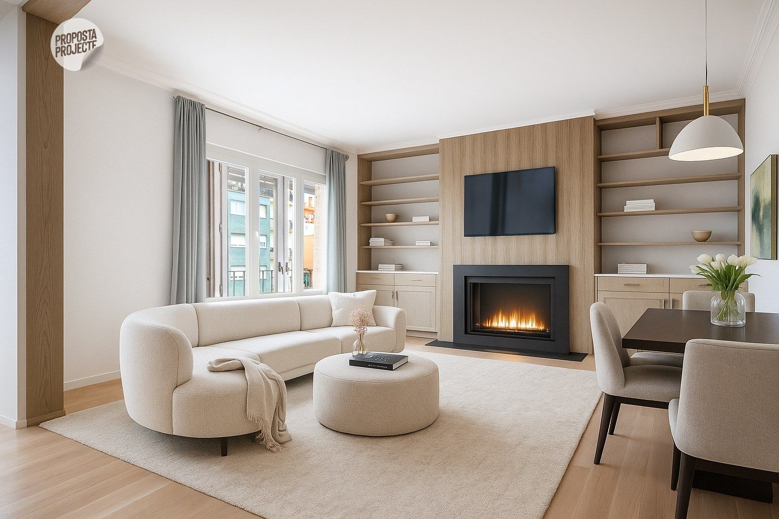 Living room of Flat for sale in  Barcelona Capital  with Heating, Terrace and Storage room