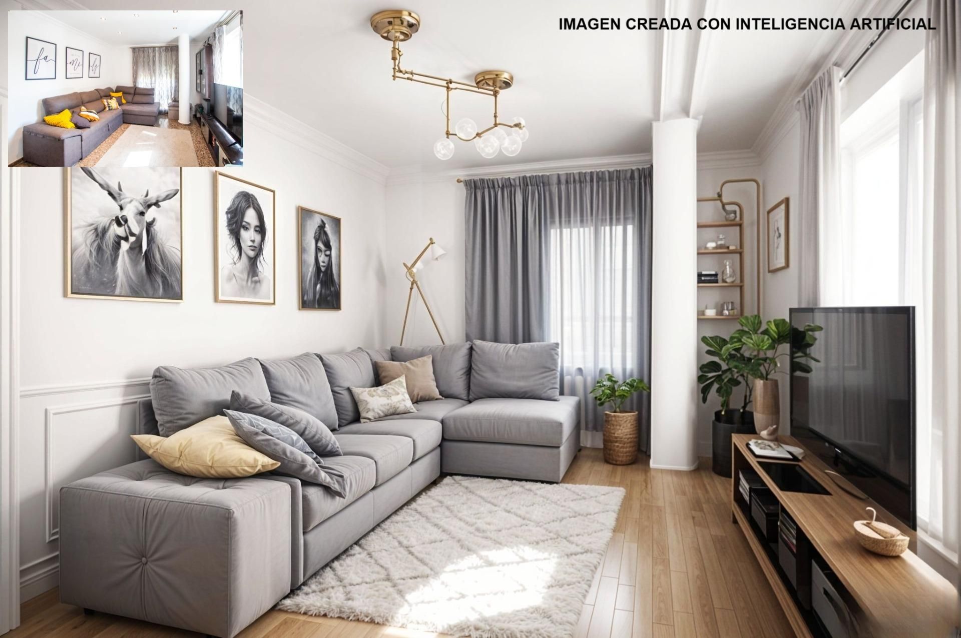 Living room of Flat for sale in Alcàsser  with Terrace and Balcony
