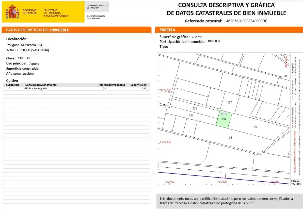 Terreno rústico en venta en Camino ABRES, imagen 2