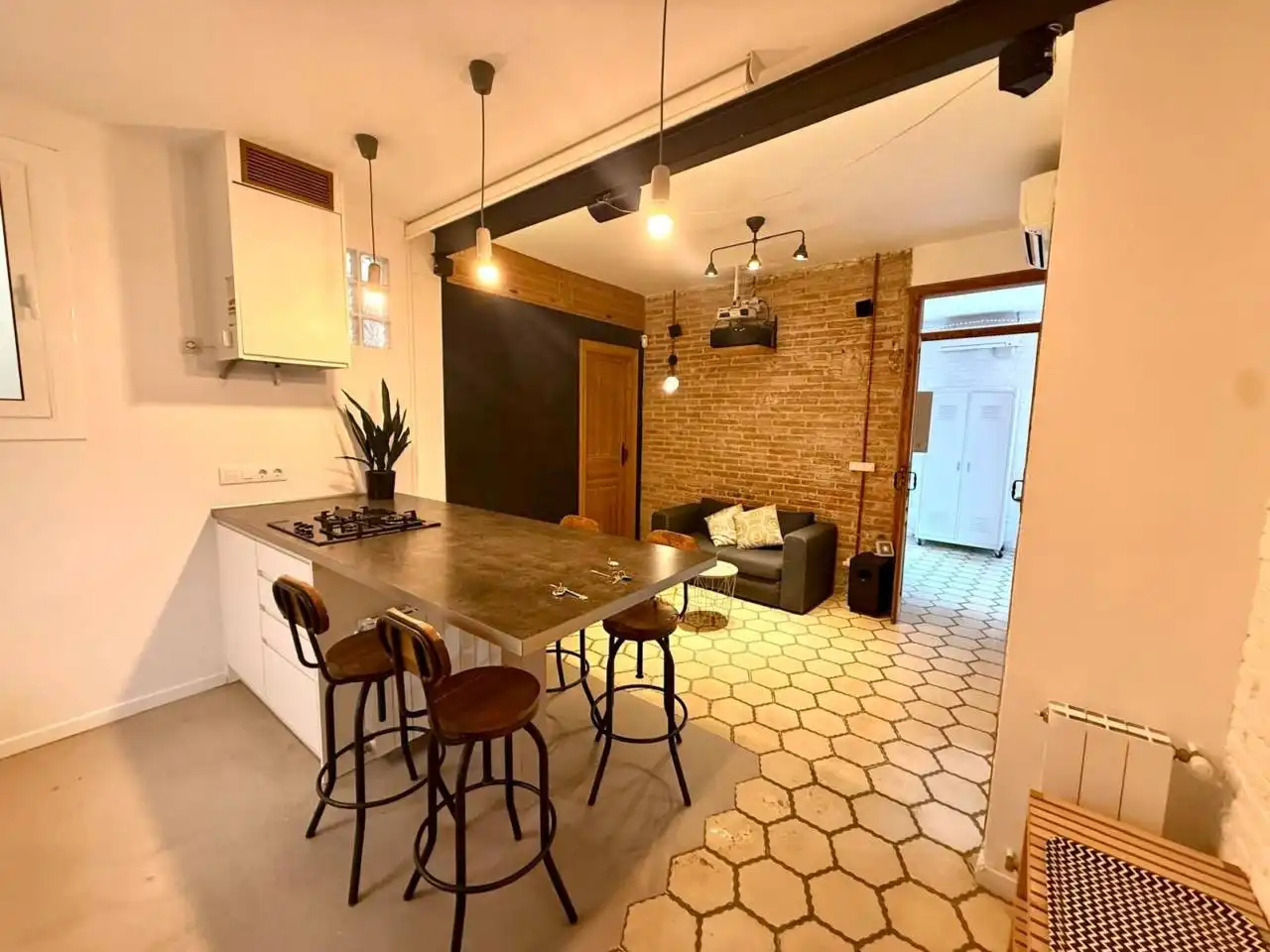 Cocina de Piso de alquiler en Barcelona con Aire acondicionado, Amueblado y Balcón