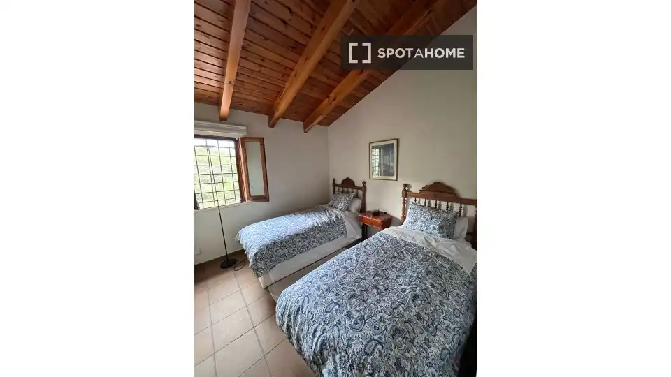 Bedroom of Apartments for share in Bigues i Riells del Fai  with Air Conditioner, Terrace and Furnished