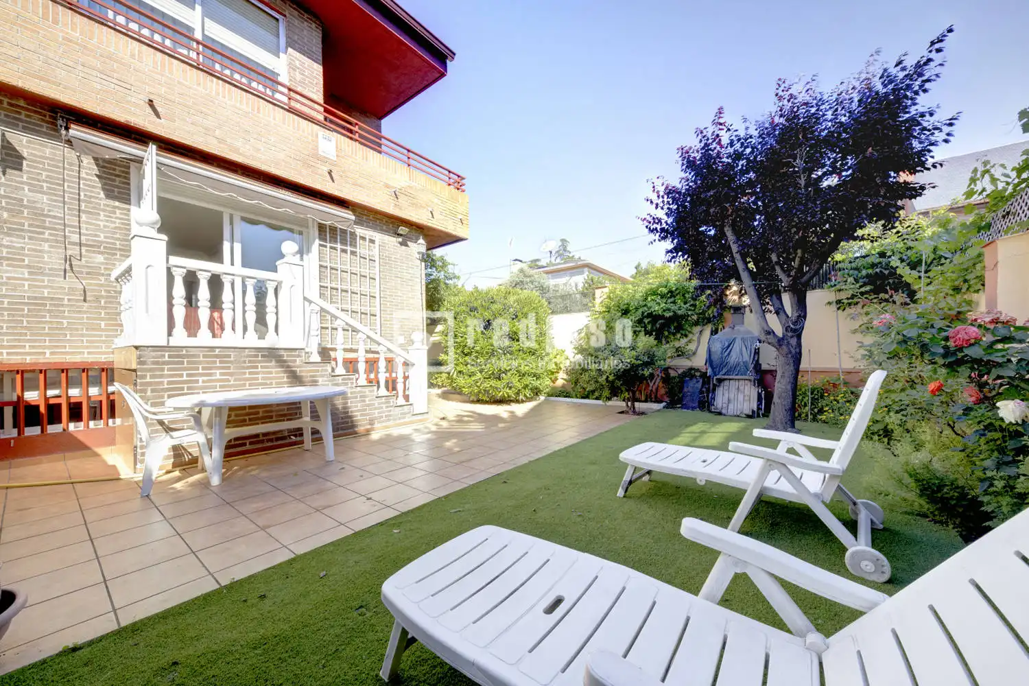 Garden of Houses for sale in Pozuelo de Alarcón  with Air Conditioner, Heating and Parquet flooring