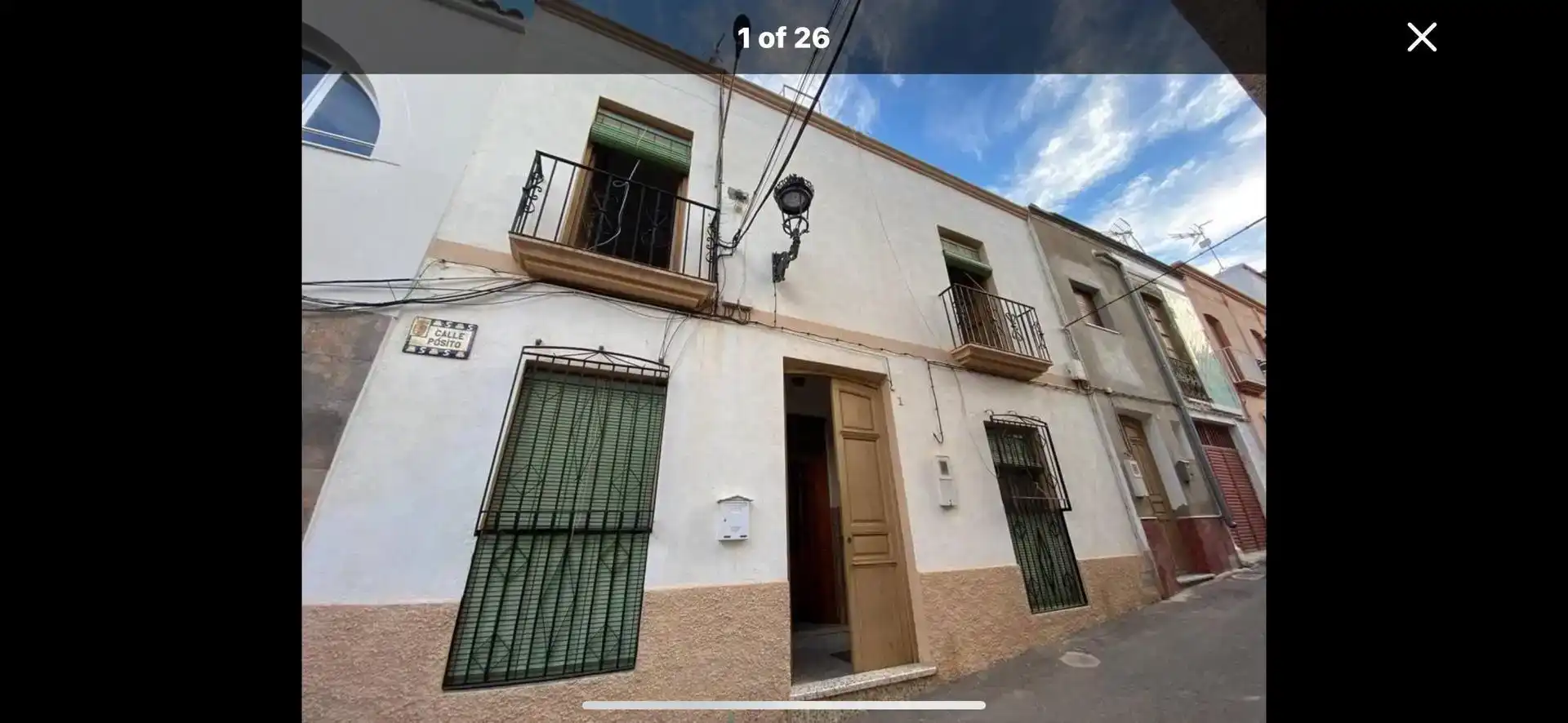 Vista exterior de Casa adosada en venda en Huécija amb Jardí privat, Traster i Moblat