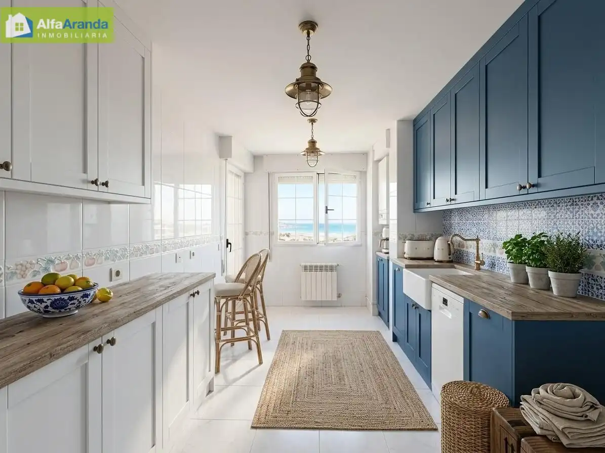 Kitchen of Flat for sale in Aranda de Duero  with Heating, Parquet flooring and Terrace