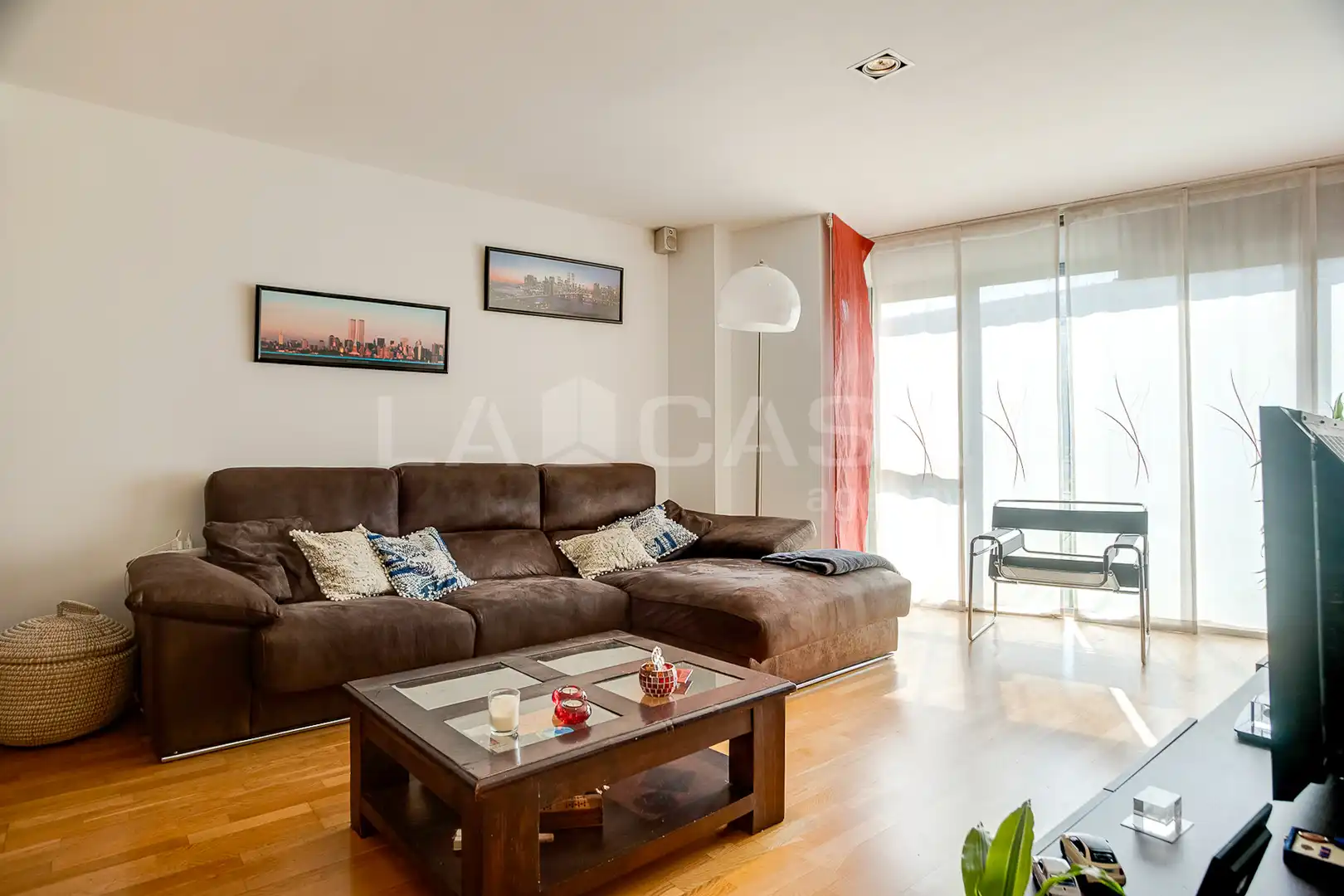 Sala de estar de Piso en venta en Barcelona con Piscina