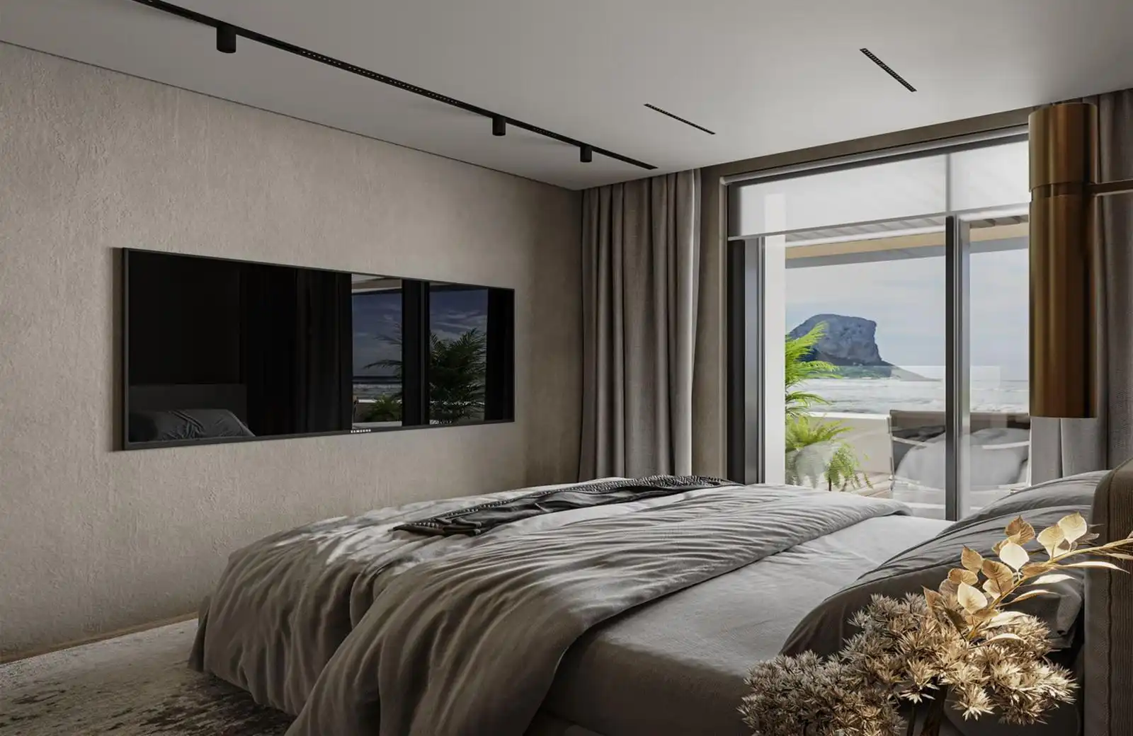 Dormitori de Apartament en venda en Calpe / Calp amb Aire condicionat, Terrassa i Traster