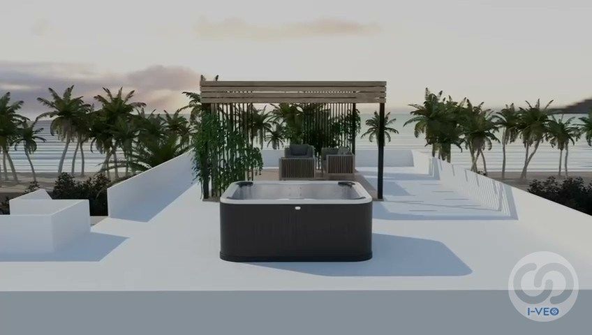 Terrace of Duplex for sale in Empuriabrava  with Air Conditioner, Heating and Swimming Pool