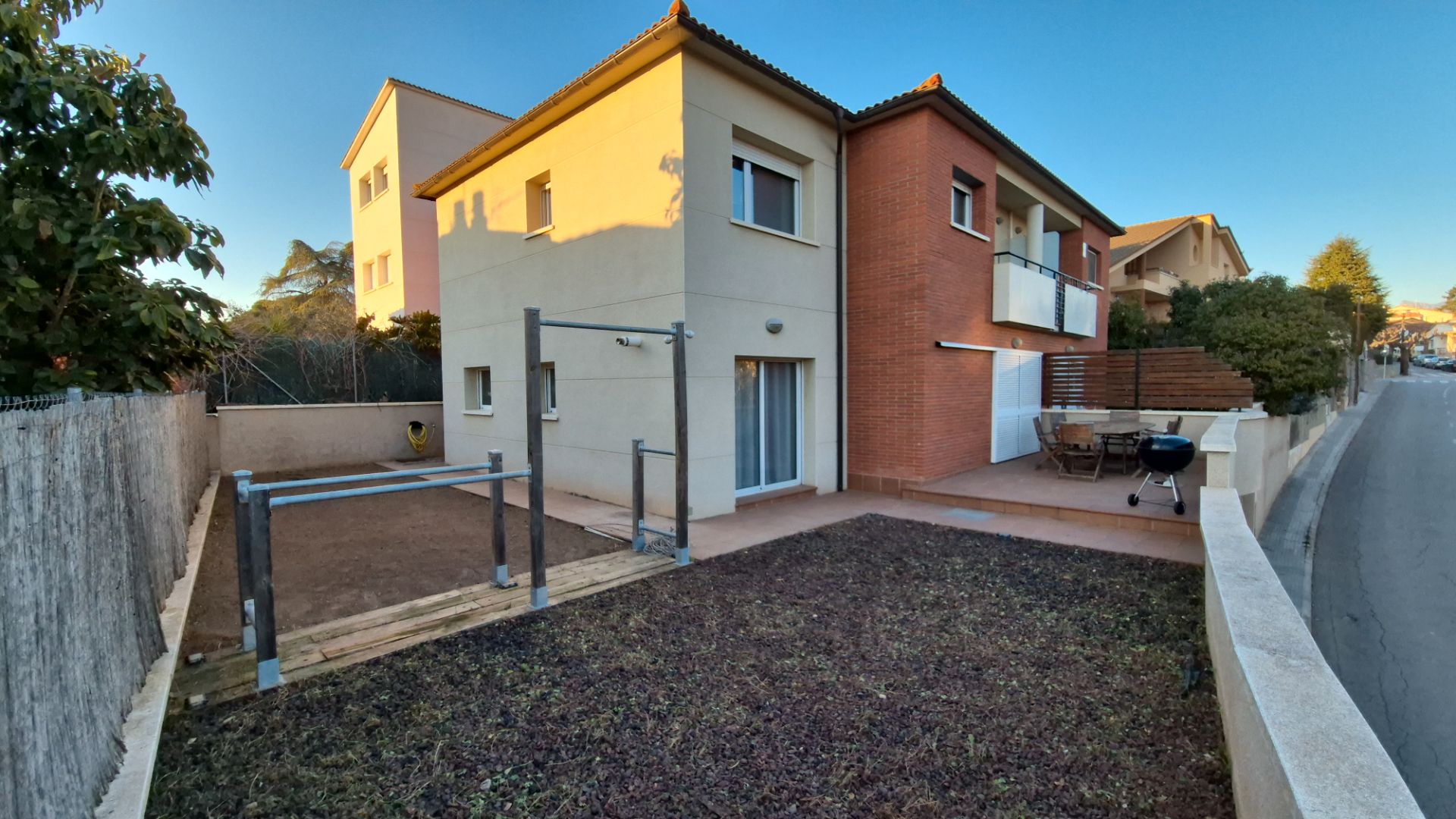 Exterior view of Single-family semi-detached for sale in Piera  with Heating, Private garden and Parquet flooring