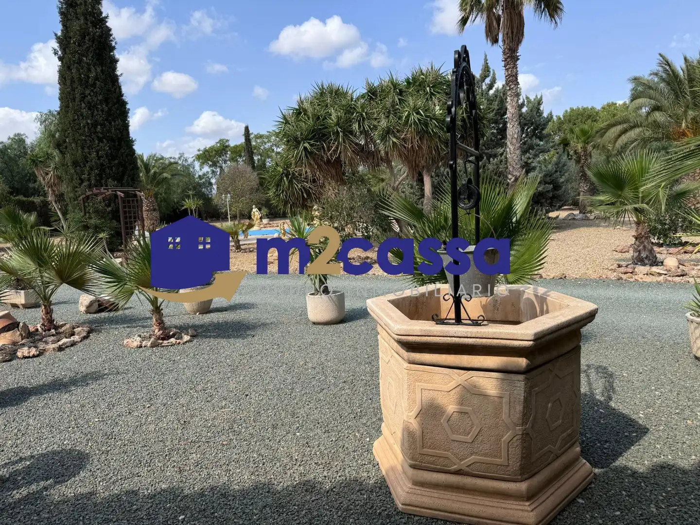 Vista exterior de Casa o xalet en venda en Puerto Lumbreras amb Jardí privat, Terrassa i Piscina