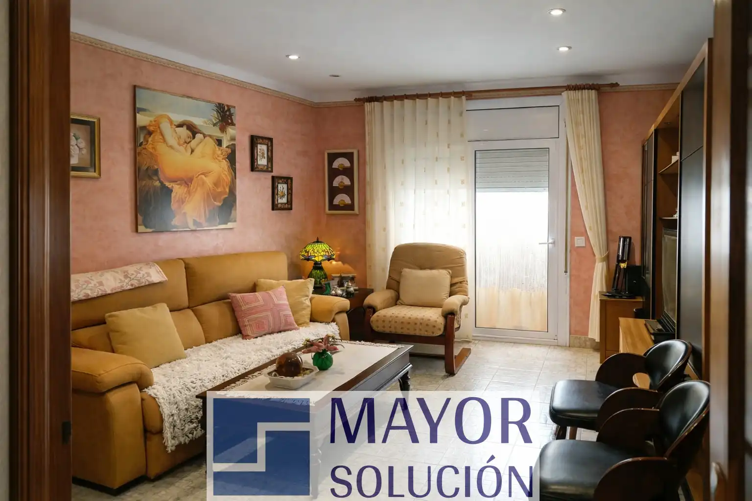Sala de estar de Piso en venta en Ullà con Jardín privado, Terraza y Amueblado