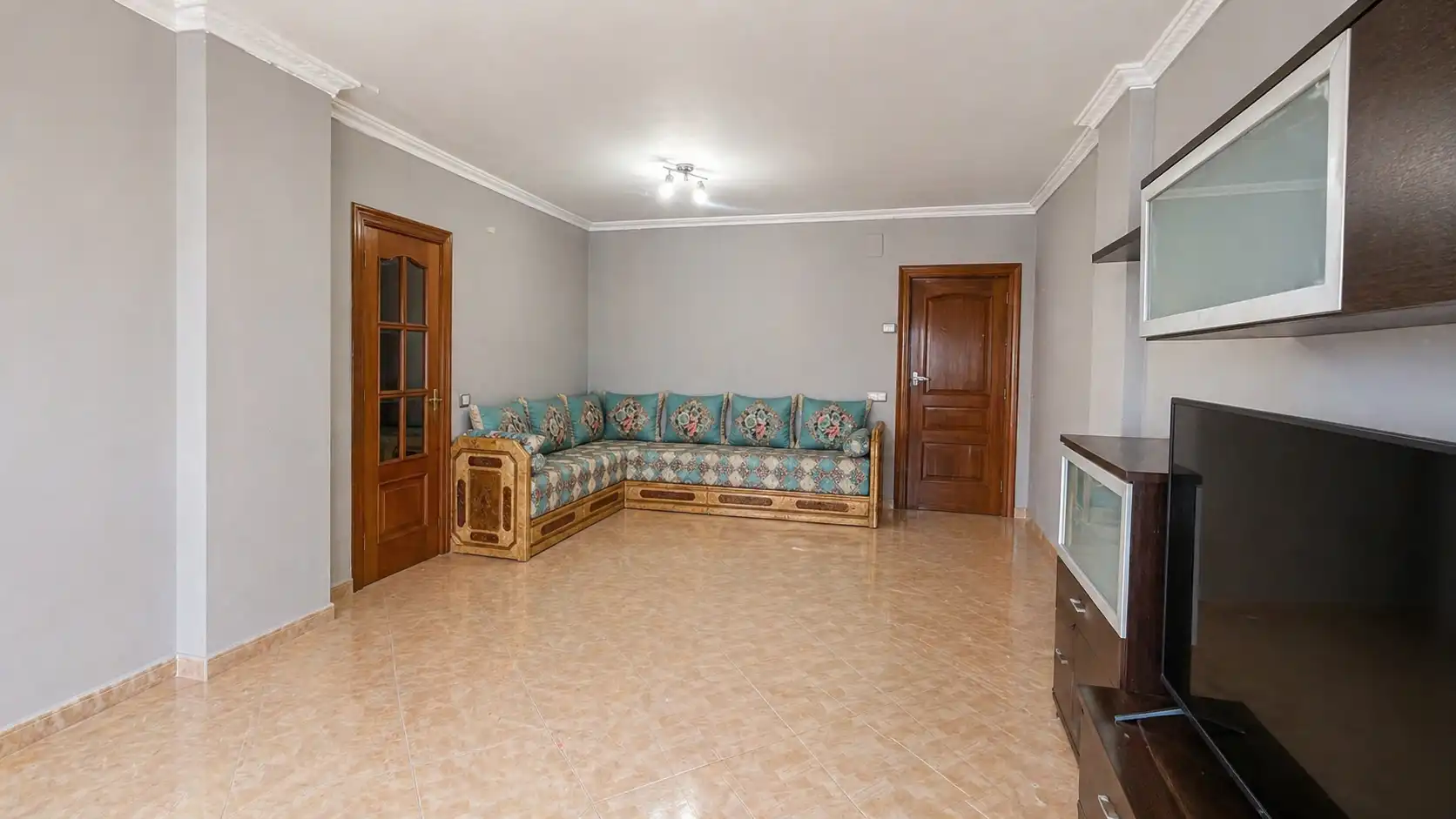 Sala d'estar de Pis en venda en  Barcelona Capital amb Aire condicionat, Calefacció i Moblat