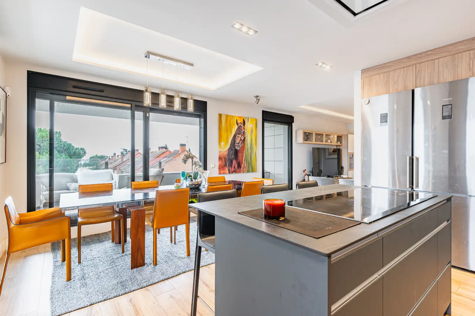 Cocina de Ático en venta en Las Rozas de Madrid con Aire acondicionado, Calefacción y Jardín privado