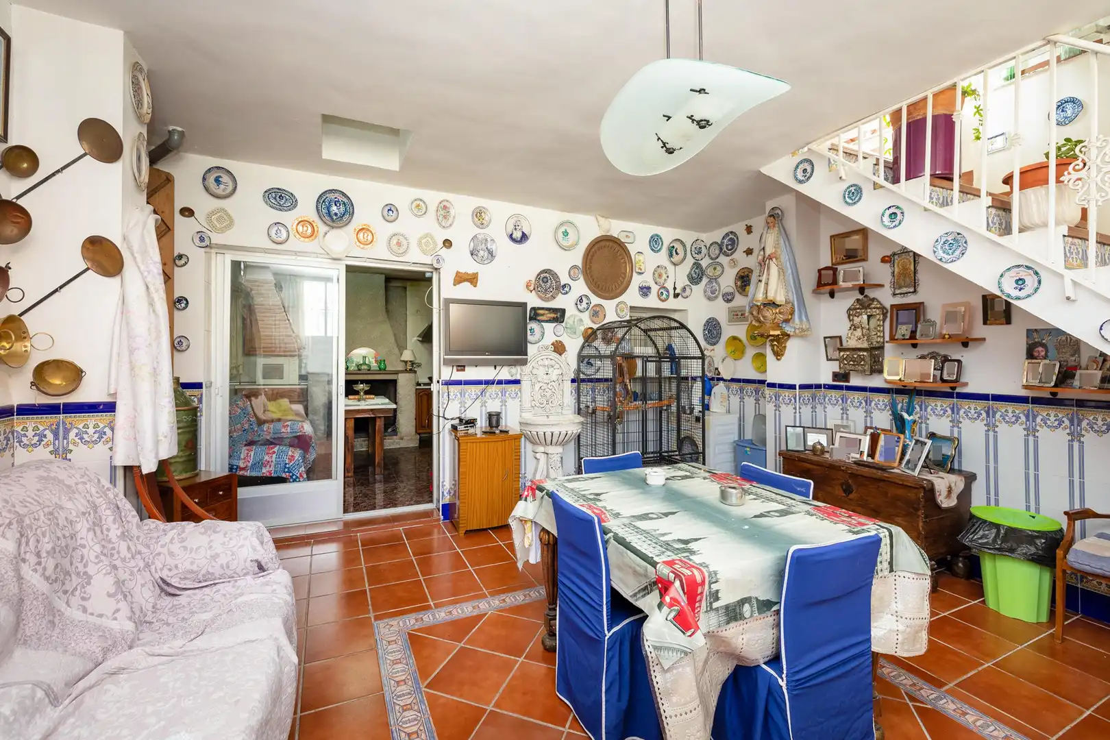Esszimmer von Einfamilien-Reihenhaus zum Verkauf in Benalúa de las Villas mit Balkon