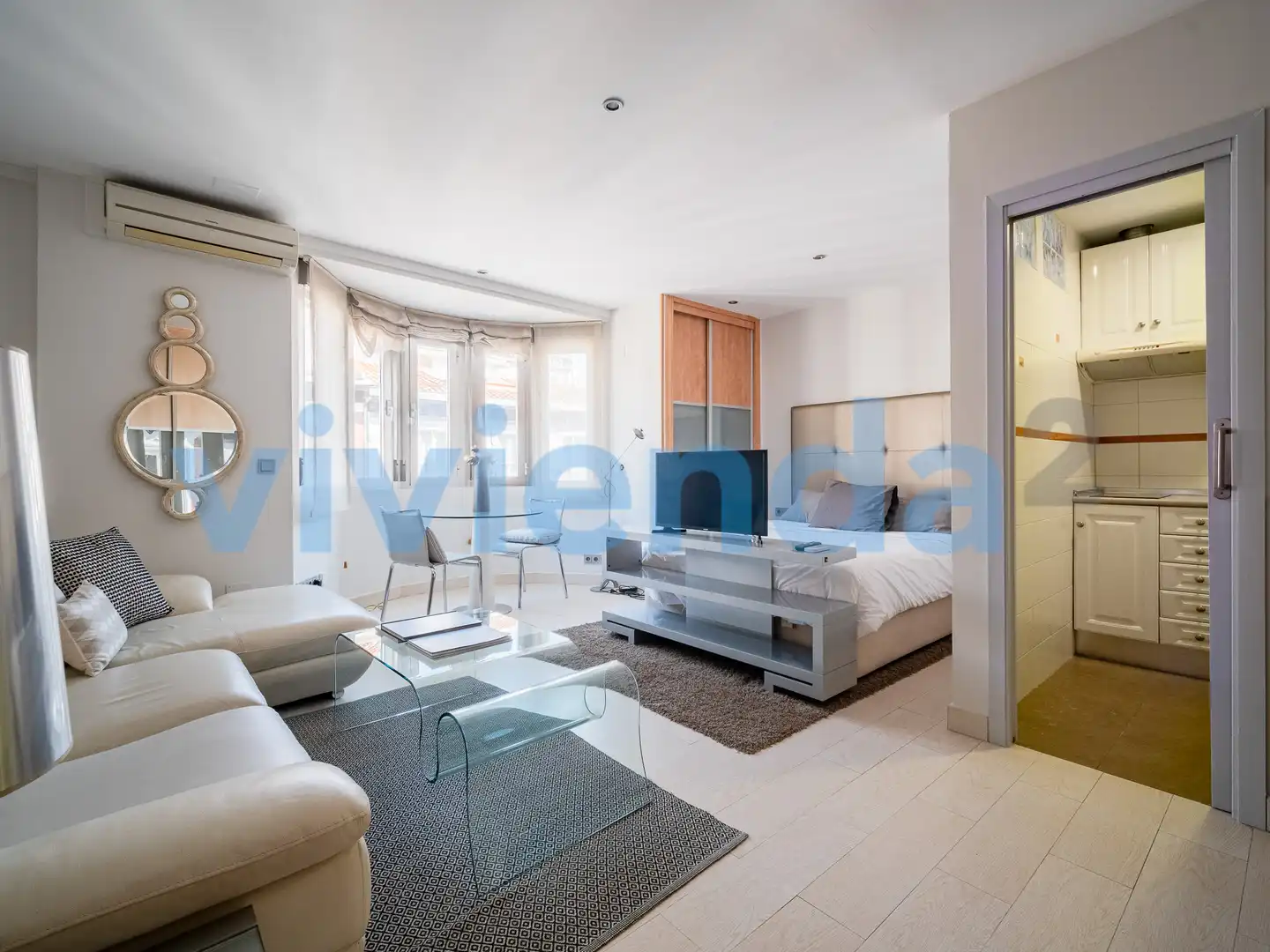 Wohnzimmer von Wohnung zur Miete in Madrid mit Klimaanlage und Heizung