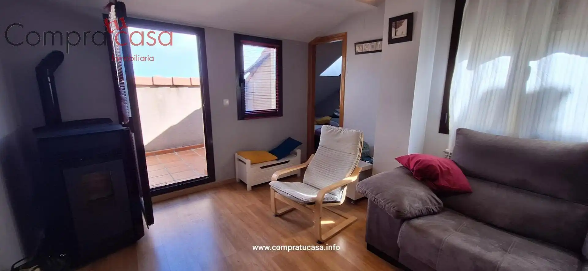 Balcony of Flat for rent in Espirdo  with Heating, Terrace and Furnished