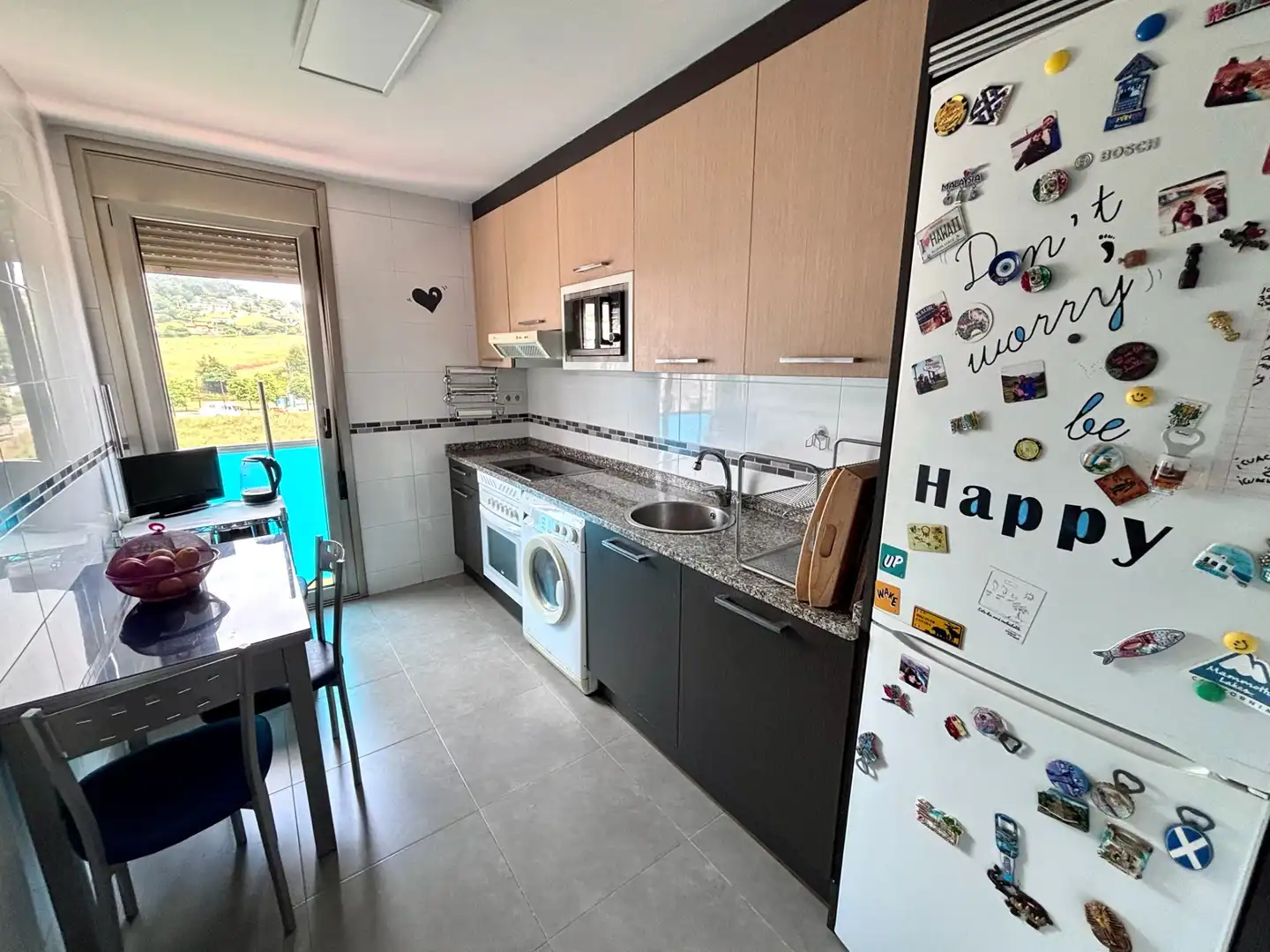 Kitchen of Flat for sale in Gijón   with Heating, Private garden and Parquet flooring