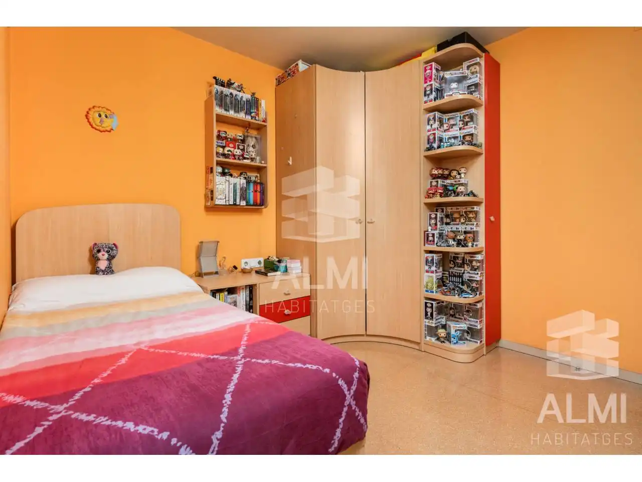 Schlafzimmer von Wohnung zum Verkauf in Barcelona mit Klimaanlage, Heizung und Parkett