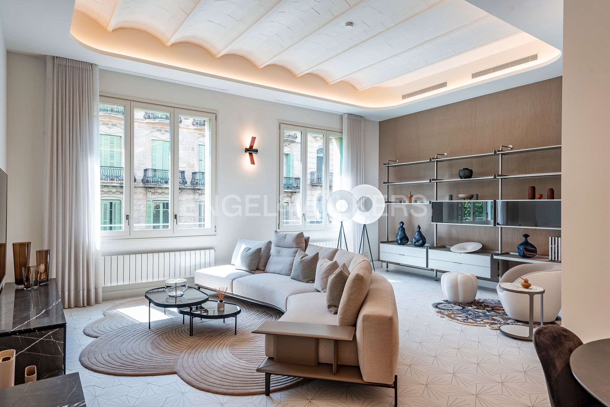 Living room of Apartment for sale in  Barcelona Capital  with Air Conditioner, Heating and Parquet flooring
