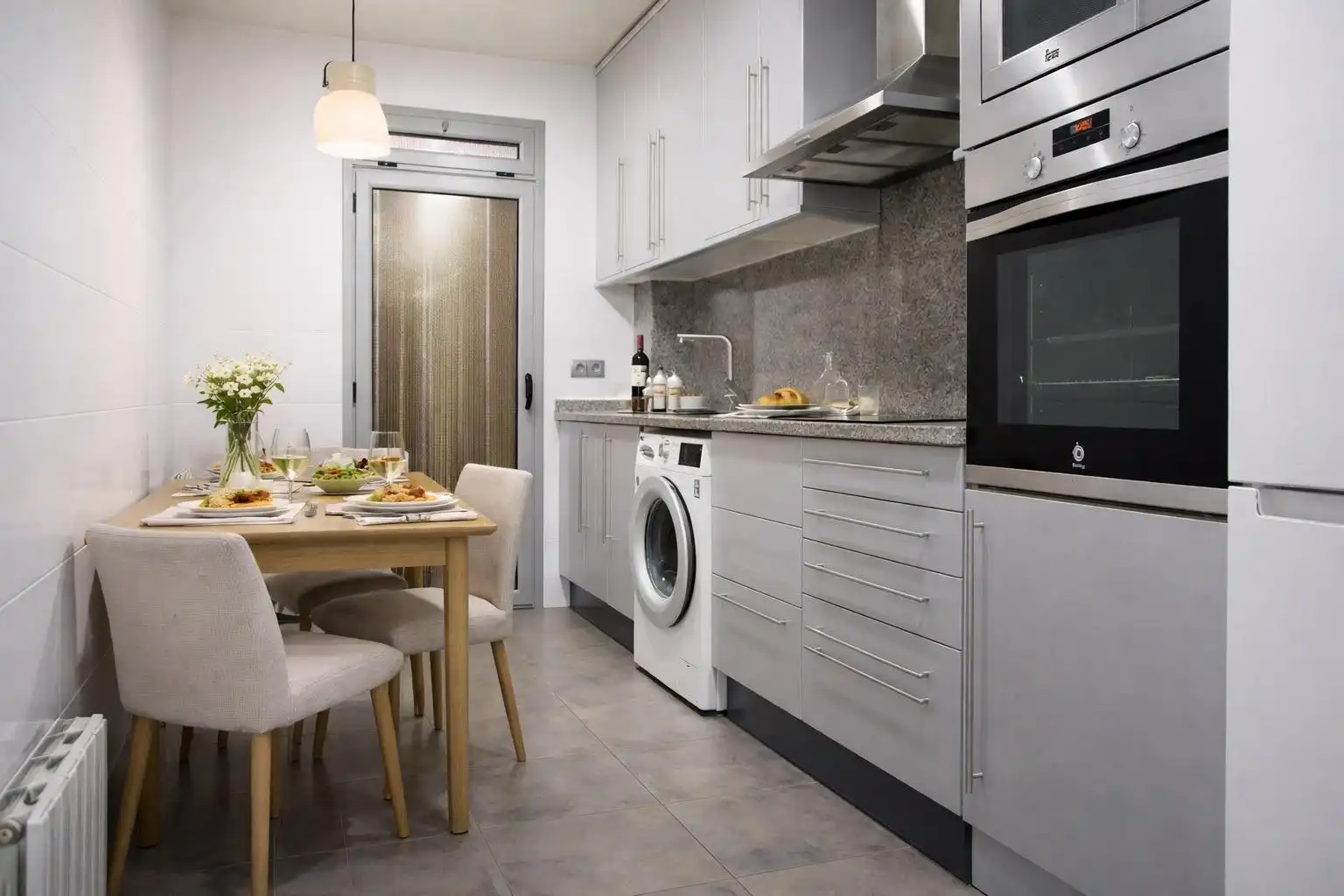 Kitchen of Flat for sale in Badalona  with Air Conditioner, Heating and Parquet flooring