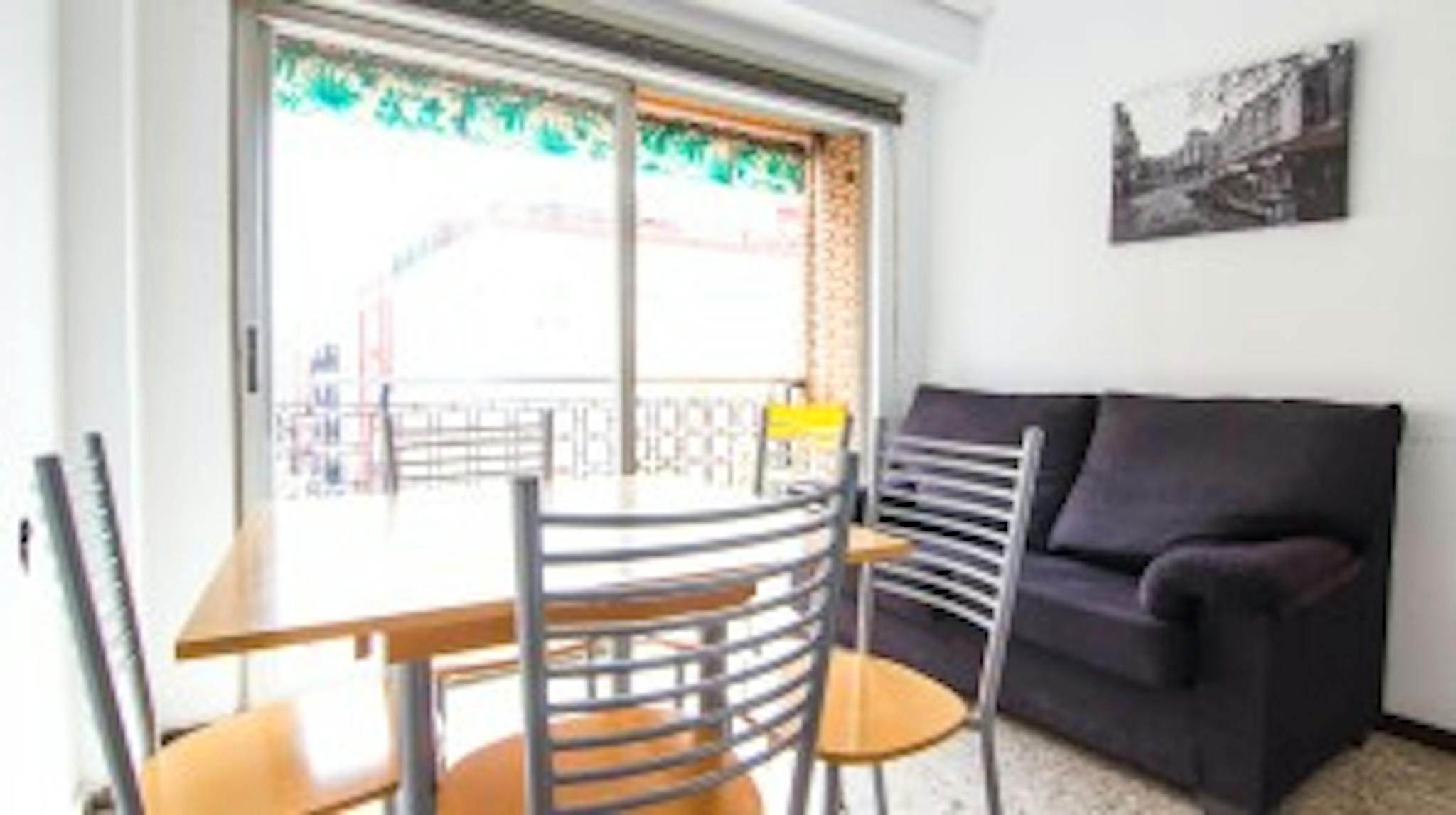 Balcony of Flat to share in  Valencia Capital  with Heating, Furnished and Washing machine