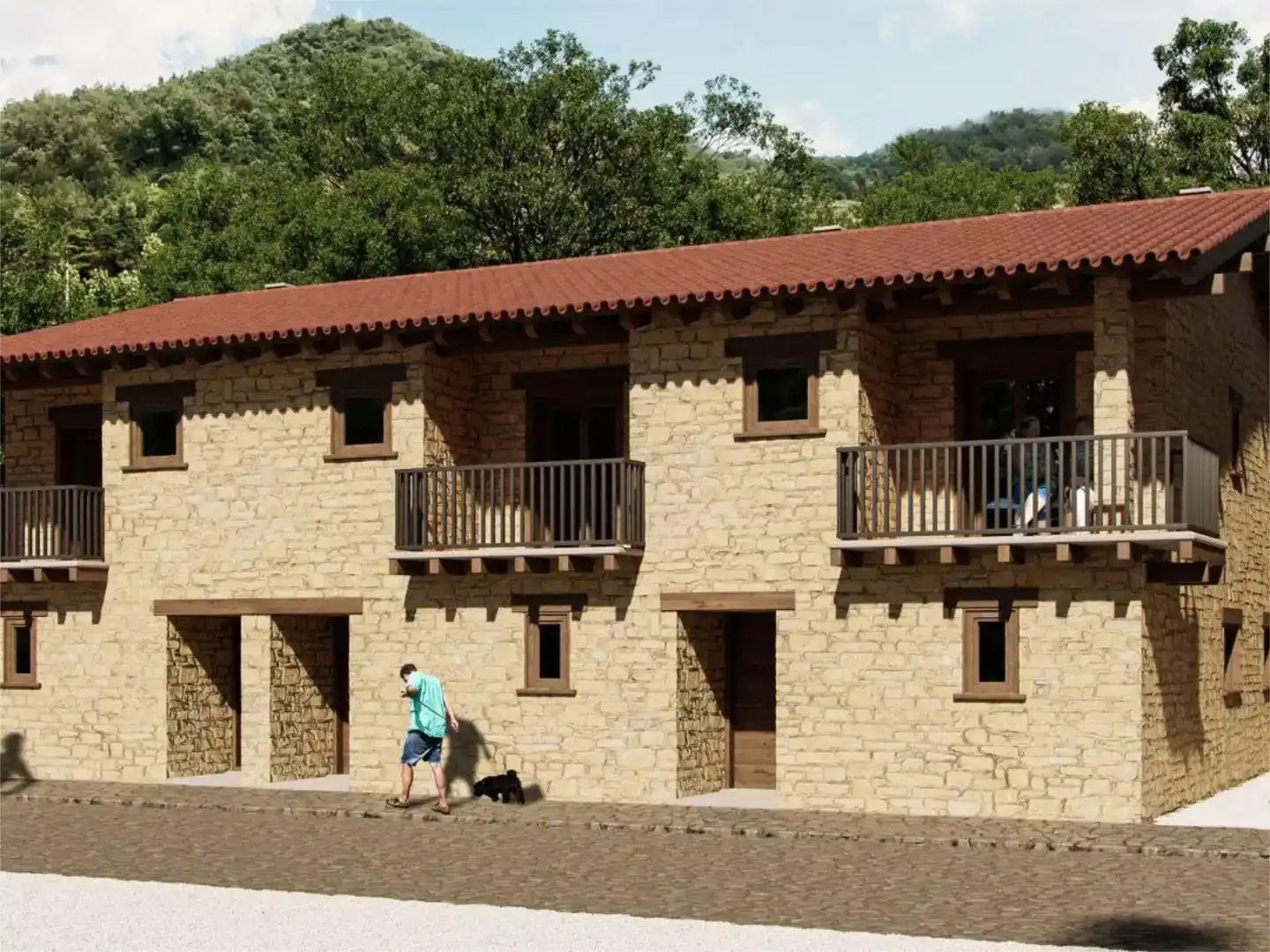 Vista exterior de Casa adosada en venda en Tavertet amb Aire condicionat, Jardí privat i Balcó