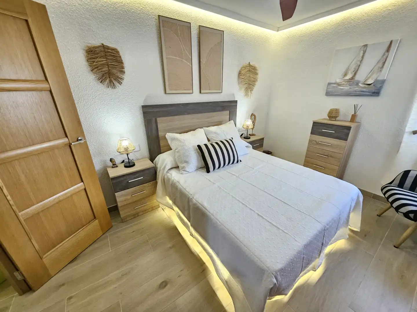 Schlafzimmer von Wohnungen zur Miete in Cullera mit Klimaanlage, Heizung und Terrasse
