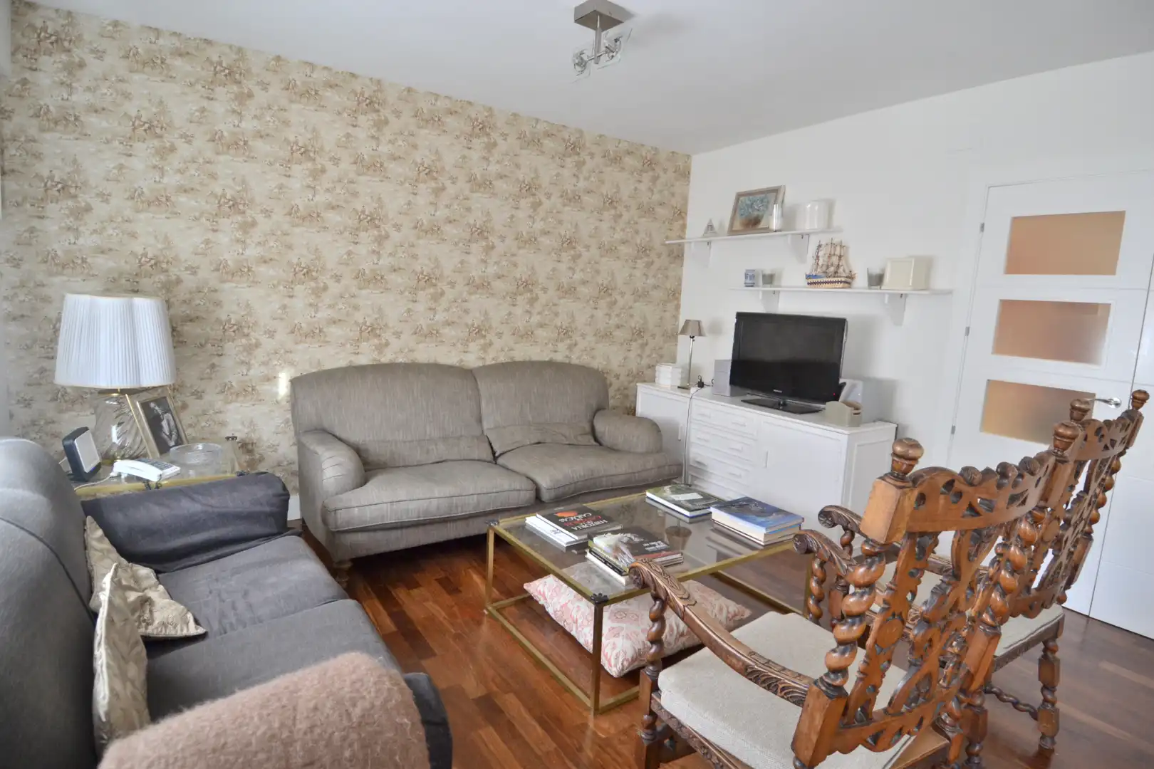 Sala de estar de Piso de alquiler en Madrid con Calefacción y Amueblado