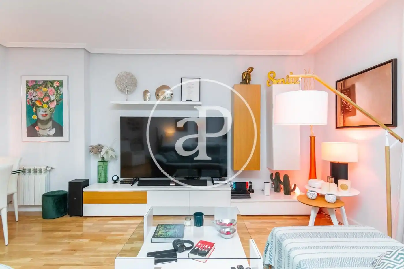 Wohnzimmer von Wohnung zur Miete in Pozuelo de Alarcón mit Klimaanlage, Heizung und Privatgarten