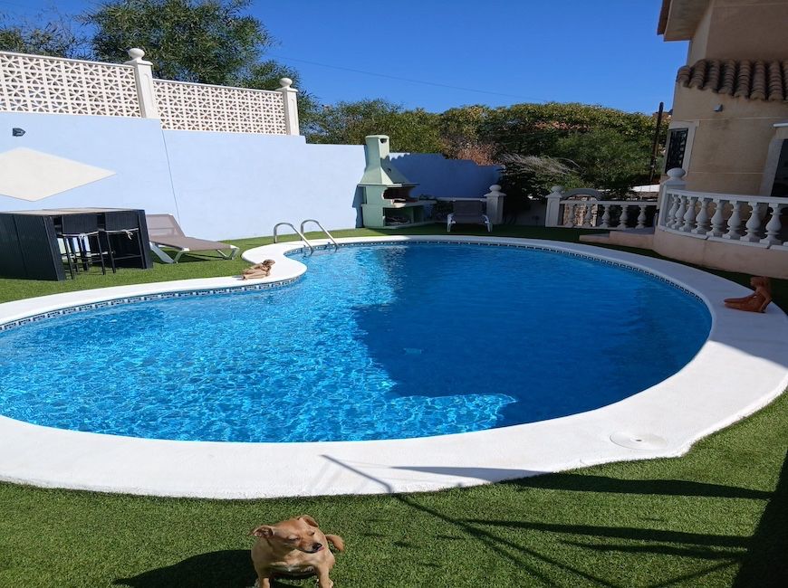Piscina de Casa o xalet en venda en Cartagena amb Jardí privat, Parquet i Traster