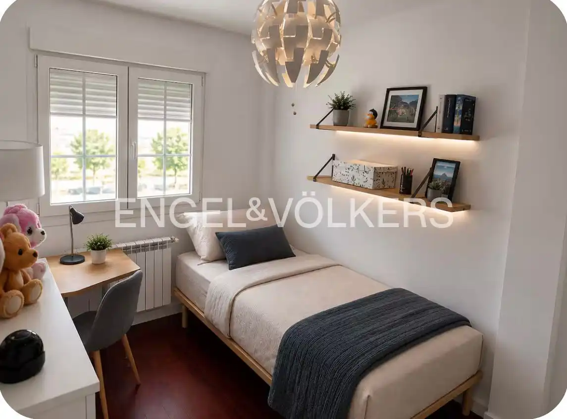 Schlafzimmer von Haus oder Chalet zur Miete in Madrid mit Klimaanlage, Heizung und Privatgarten