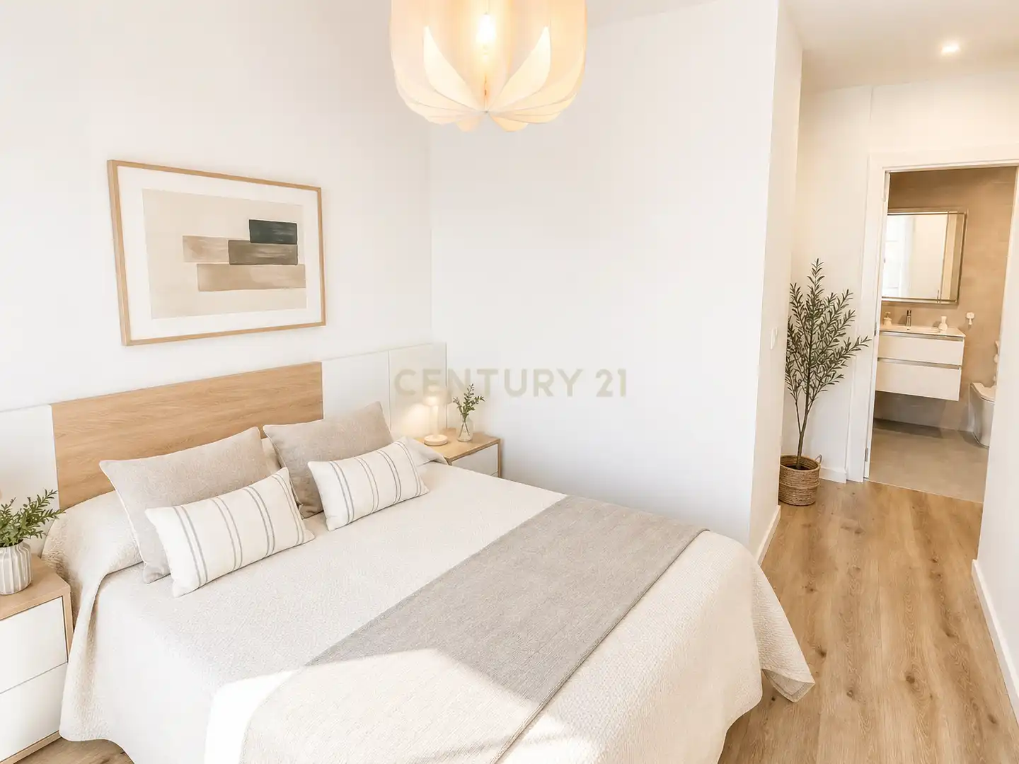 Dormitori de Apartament de lloguer en Valencia amb Aire condicionat, Jardí privat i Forn