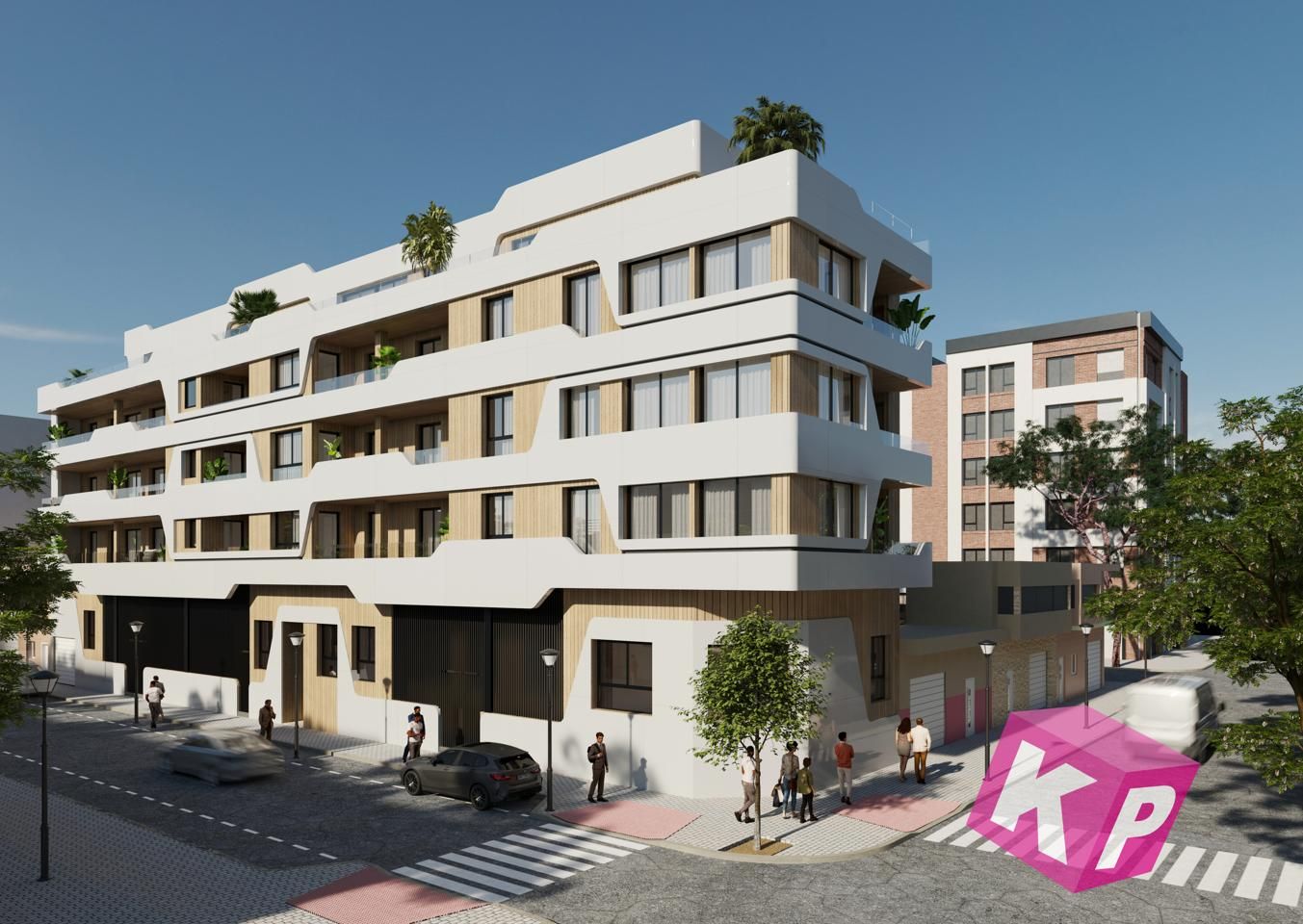 Exterior view of Flat for sale in Santa Pola  with Air Conditioner, Terrace and Storage room