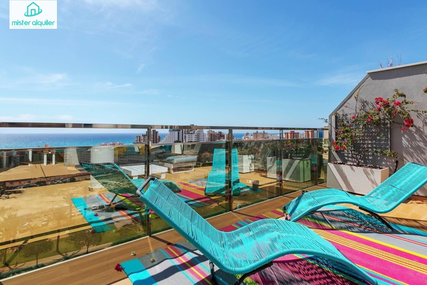 Terrace of Attic for rent in El Campello  with Air Conditioner, Private garden and Terrace