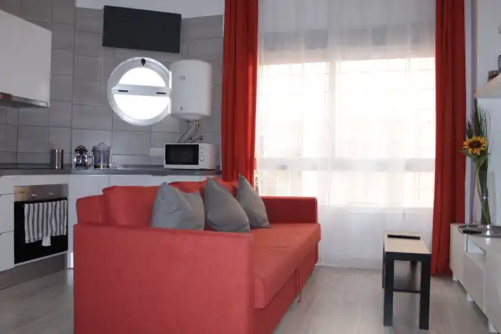 Sala de estar de Piso de alquiler en Málaga con Aire acondicionado y Amueblado