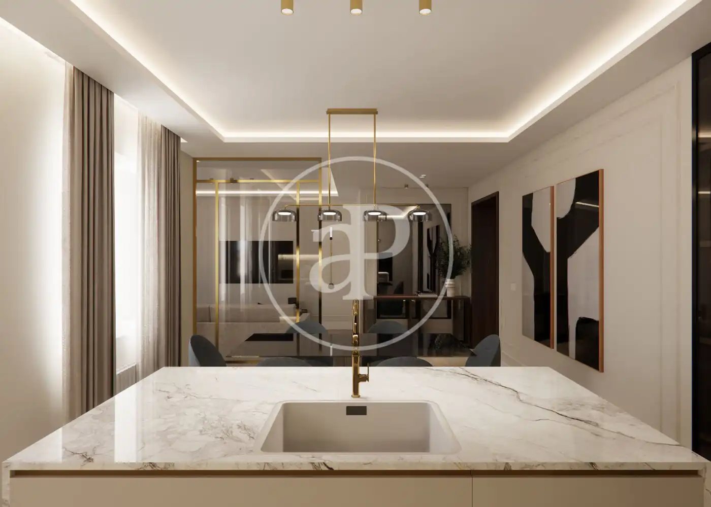 Kitchen of Flat for sale in Madrid  with Air Conditioner, Heating and Furnished