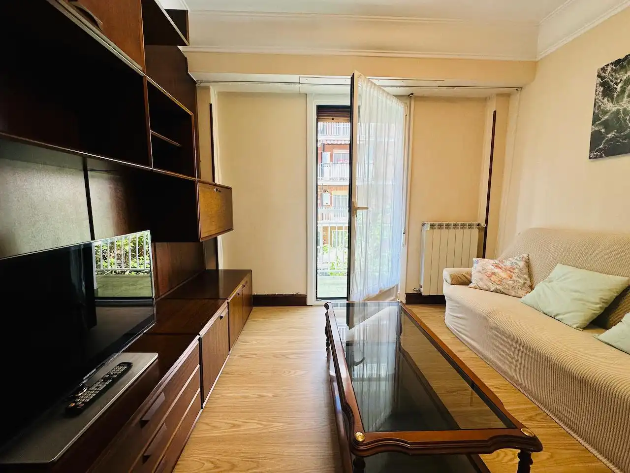 Sala de estar de Piso de alquiler en Donostia - San Sebastián  con Calefacción y Balcón