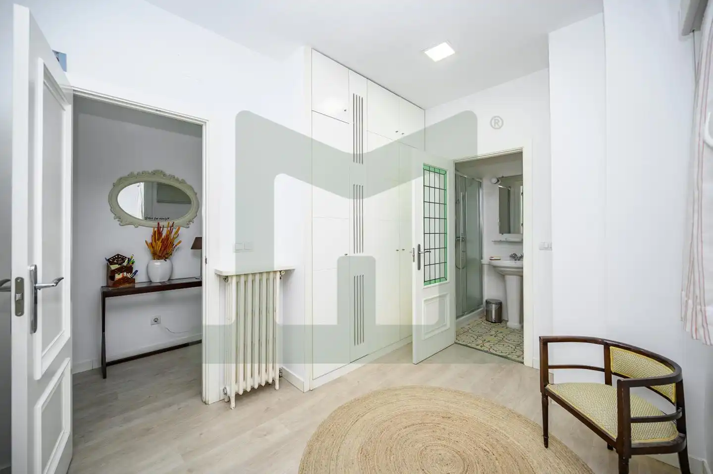 Schlafzimmer von Wohnung zur Miete in Madrid mit Klimaanlage, Heizung und Terrasse