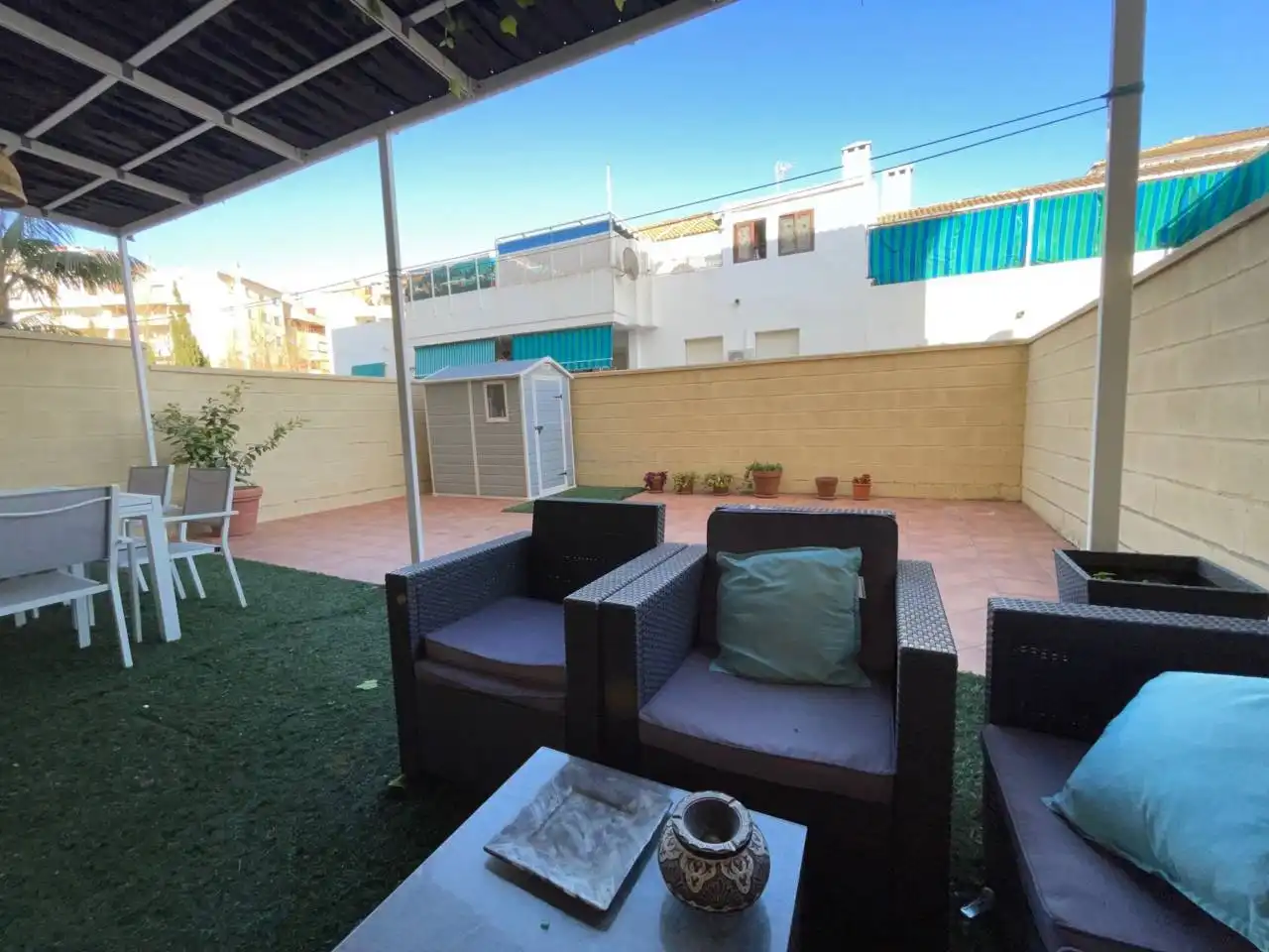 Terraza de Piso de alquiler en Estepona con Aire acondicionado, Calefacción y Terraza