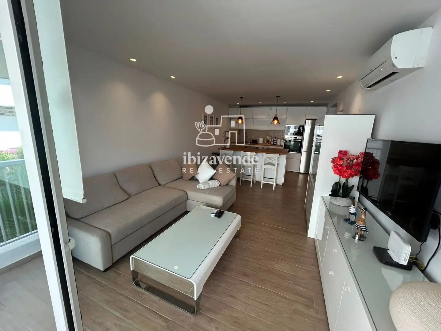Sala de estar de Piso de alquiler en Eivissa con Aire acondicionado, Terraza y Piscina