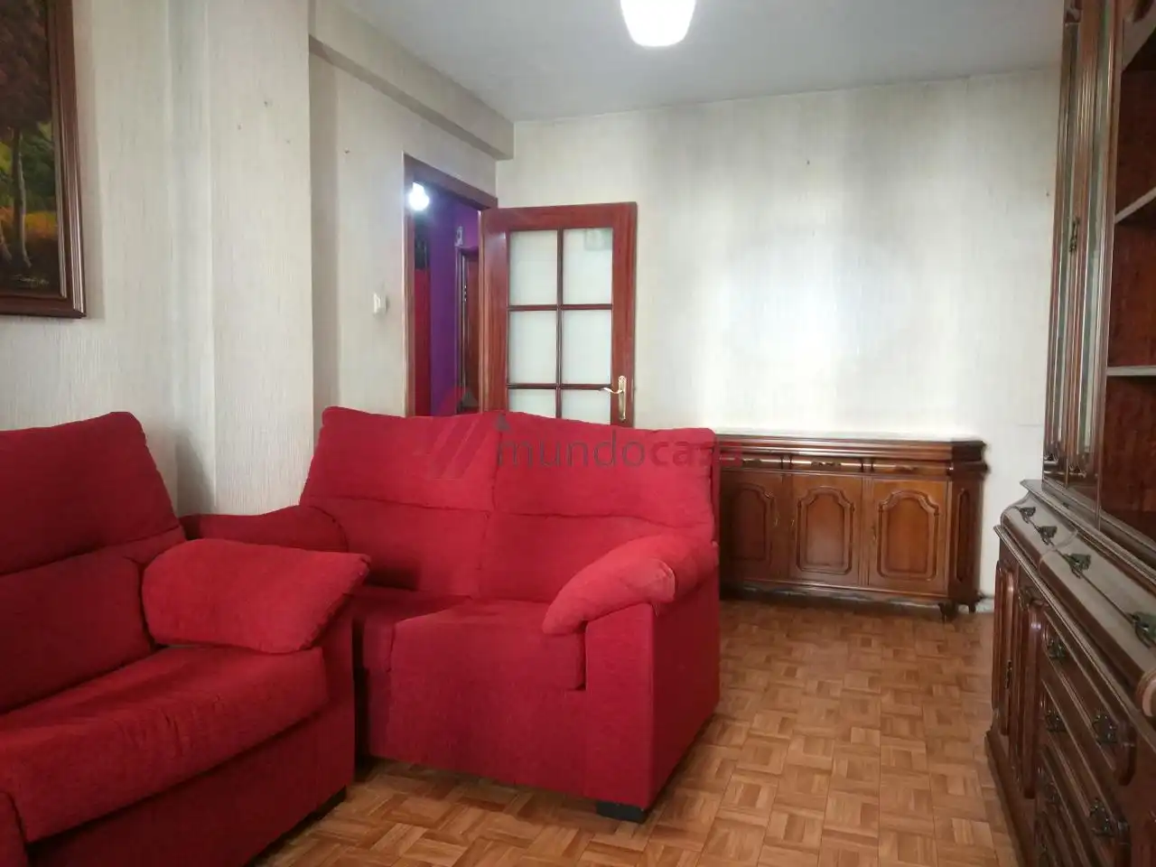 Living room of Flat for sale in Ferrol  with Terrace, Storage room and Furnished