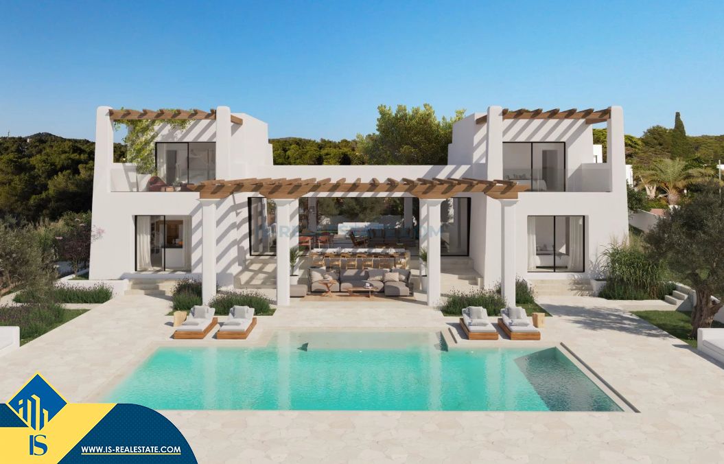 Vista exterior de Casa o xalet en venda en Santa Eulària des Riu amb Terrassa, Piscina i Moblat