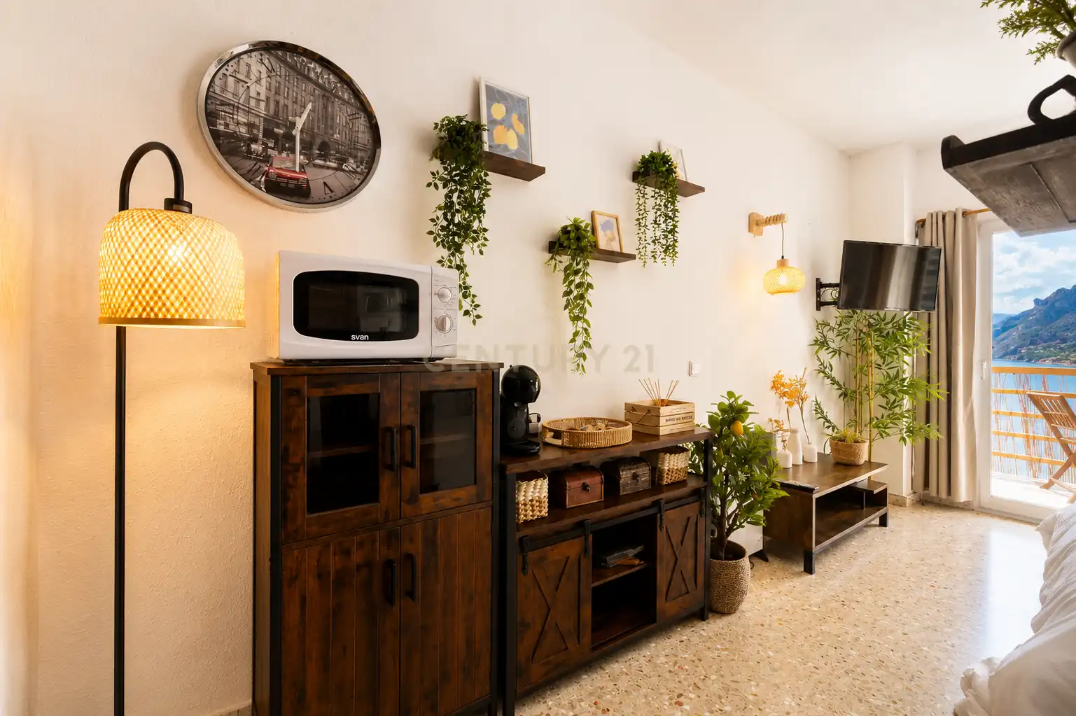 Sala d'estar de Estudi de lloguer en Calpe / Calp amb Balcó