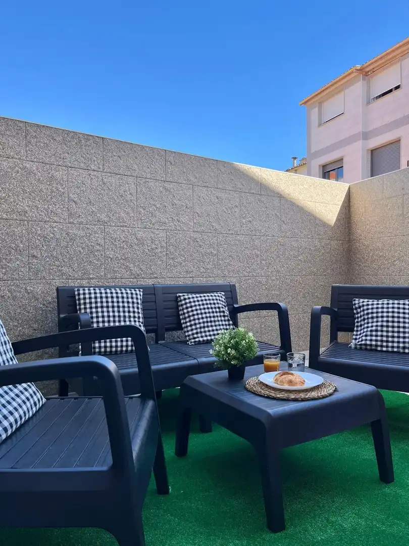 Terrace of Flat for rent in O Grove  