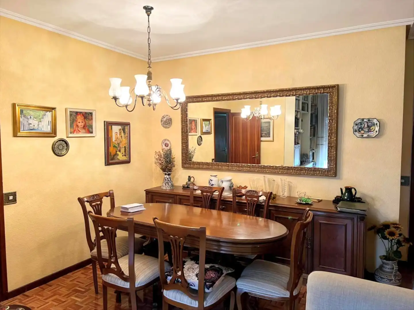 Esszimmer von Wohnung zum Verkauf in Madrid mit Heizung, Parkett und Terrasse