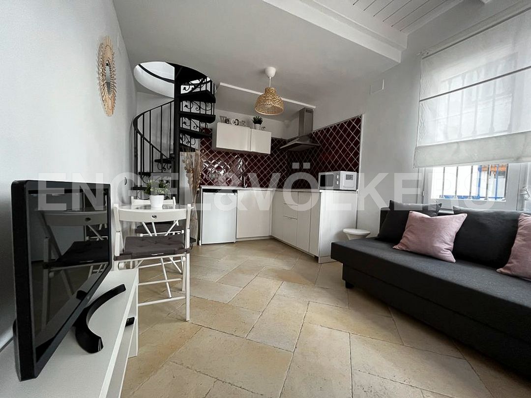 Living room of Apartment to rent in Sitges  with Air Conditioner and Heating