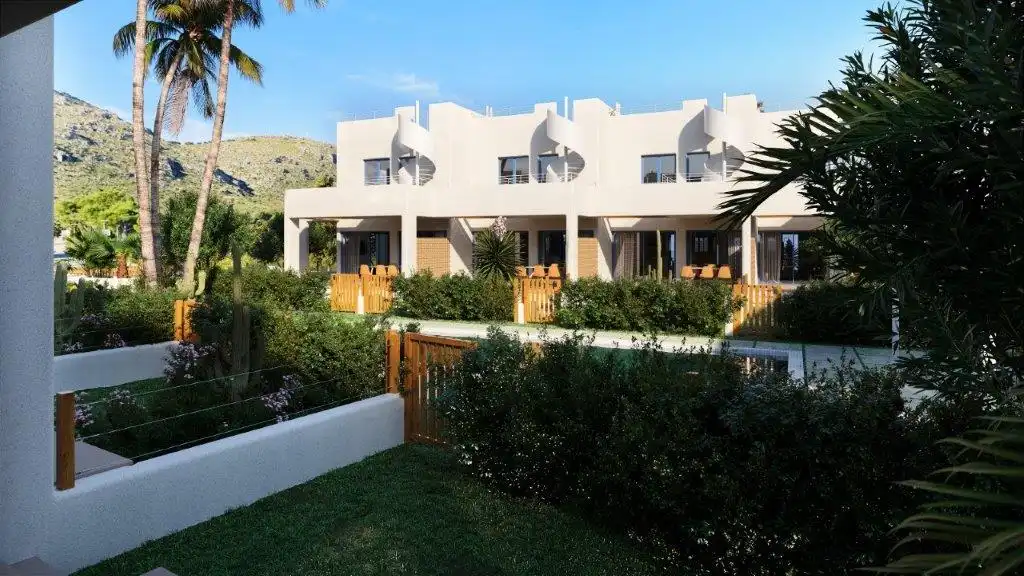 Außenansicht von Einfamilien-Reihenhaus zum Verkauf in Alcúdia mit Klimaanlage, Terrasse und Schwimmbad