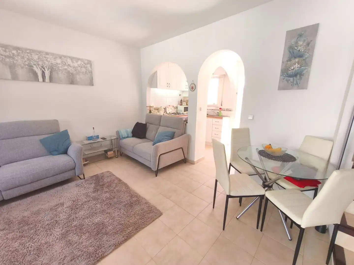 Wohnzimmer von Maisonette zum Verkauf in Orihuela mit Klimaanlage, Heizung und Terrasse