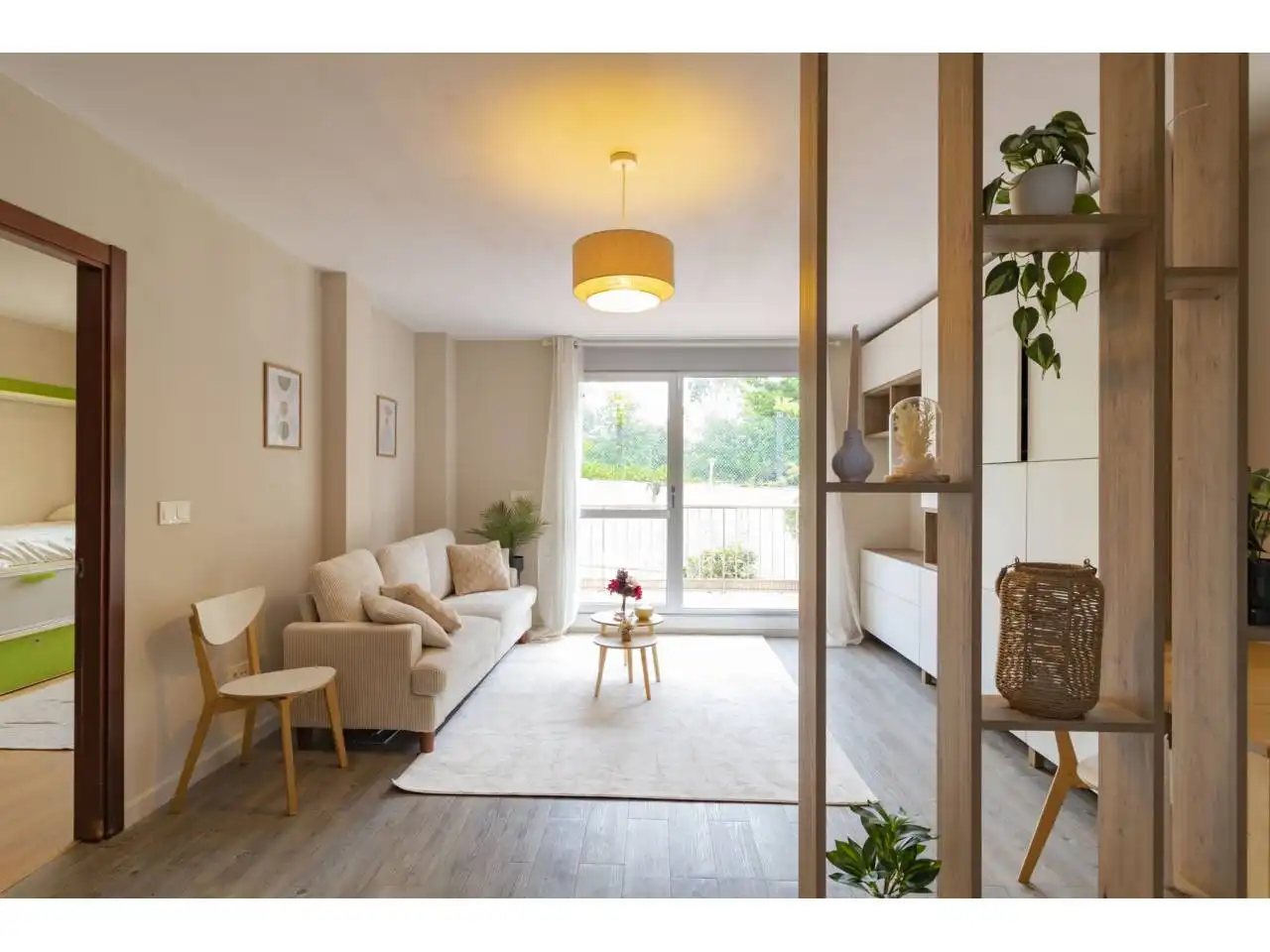 Living room of Flat for sale in Teo  with Heating, Terrace and Furnished